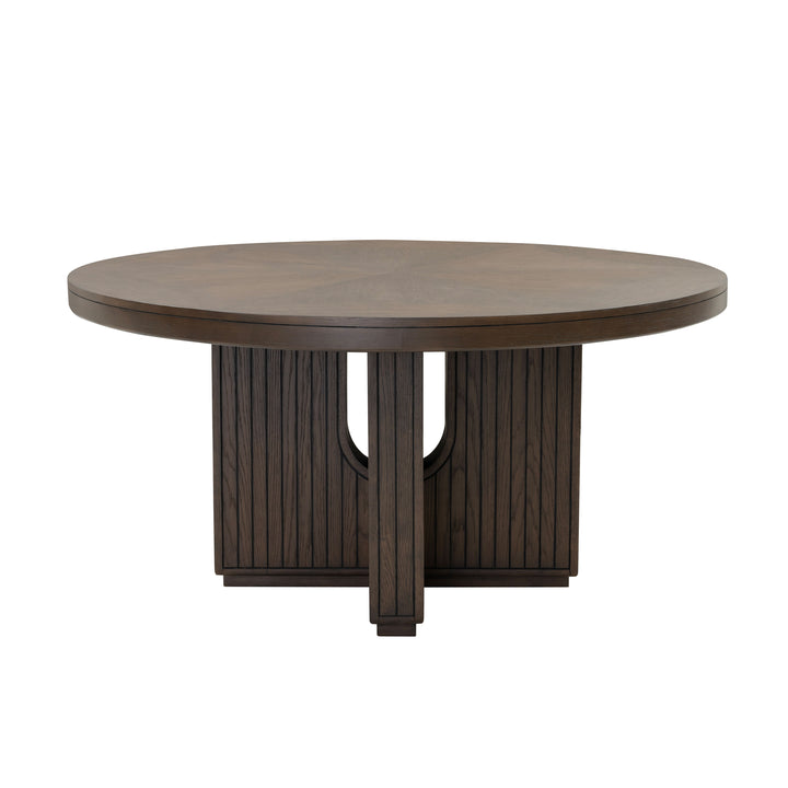 Flexsteel W1013-834 Athens  Round Dining Table  Chocolate Brown