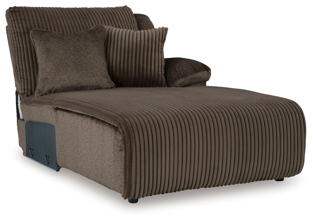 Top Tier - 3-Piece Reclining Sectional With Raf Press Back Chaise - Chocolate by Ashley Furniture product image