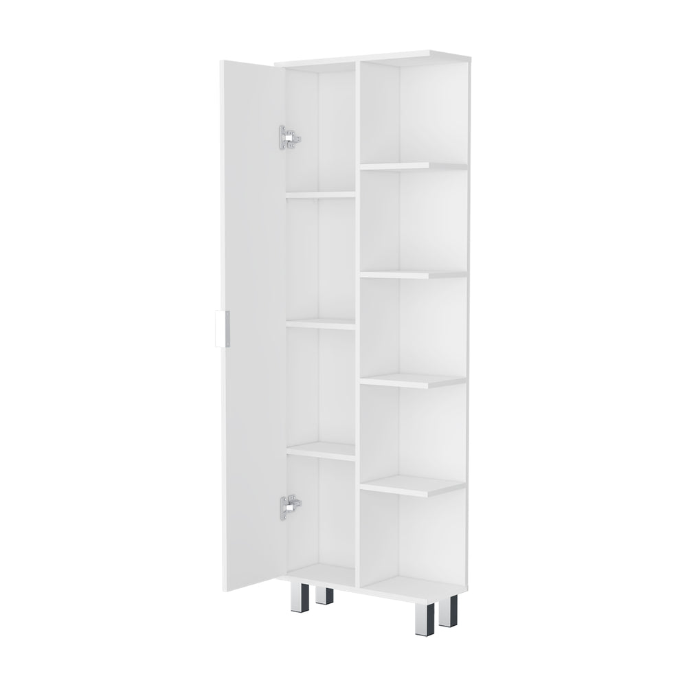 randall-linen-cabinet-with-1-door-and-9-shelves-white
