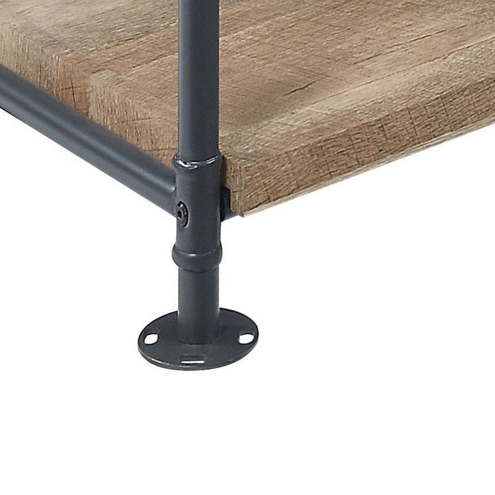 Brantley - 65" Bookshelf - Oak & Sandy Black