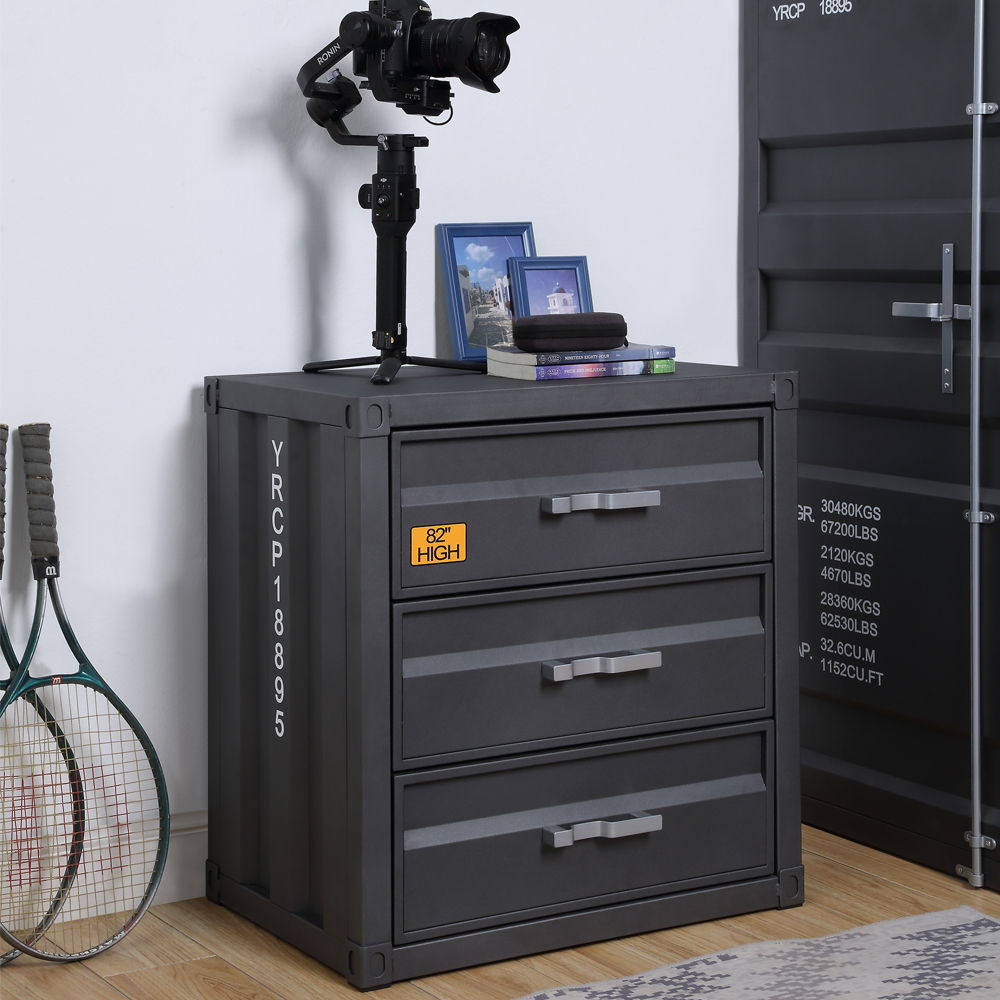 Cargo - Chest With 3 Drawers - Gunmetal