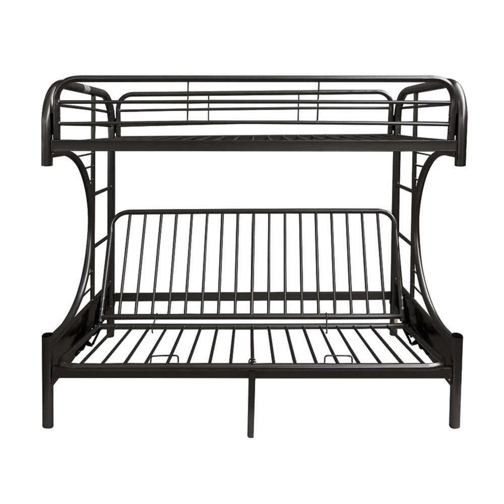 Eclipse - Twin Over Full Futon Bunk Bed - Black