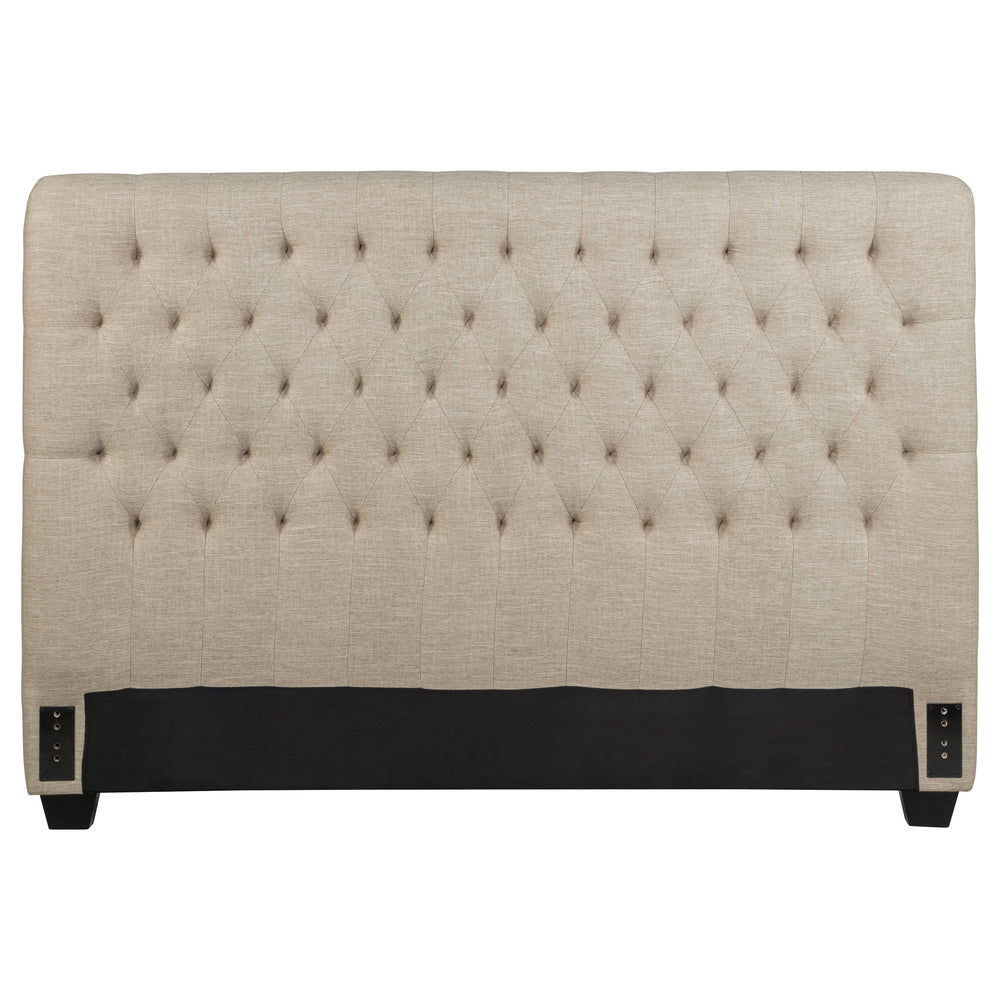 Chloe - Upholstered California King Panel Headboard - Oatmeal