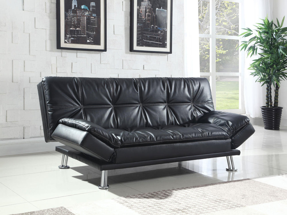 coaster-furniture-300281-dilleston-upholstered-tufted-convertible-sofa-bed-black