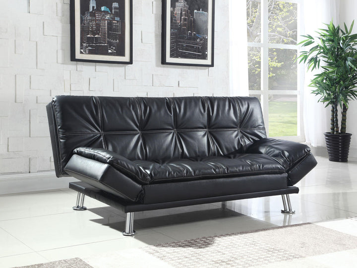 coaster-furniture-300281-dilleston-upholstered-tufted-convertible-sofa-bed-black