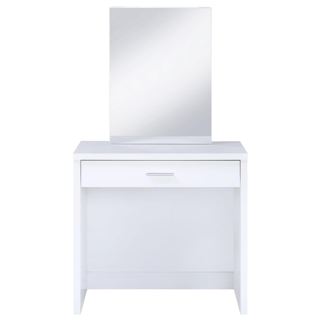 Coaster Furniture 300290 Harvey Vanity Set with Lift-Top Stool White