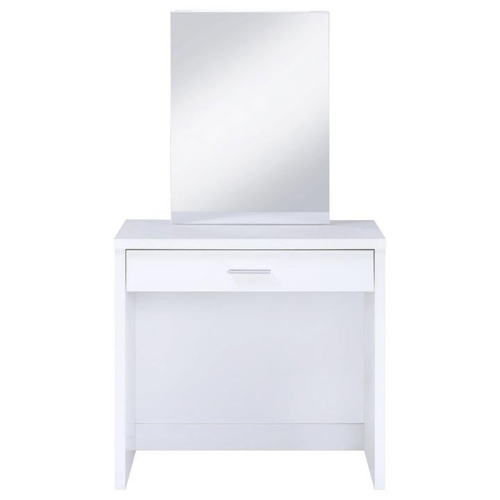 Coaster Furniture 300290 Harvey Vanity Set with Lift-Top Stool White