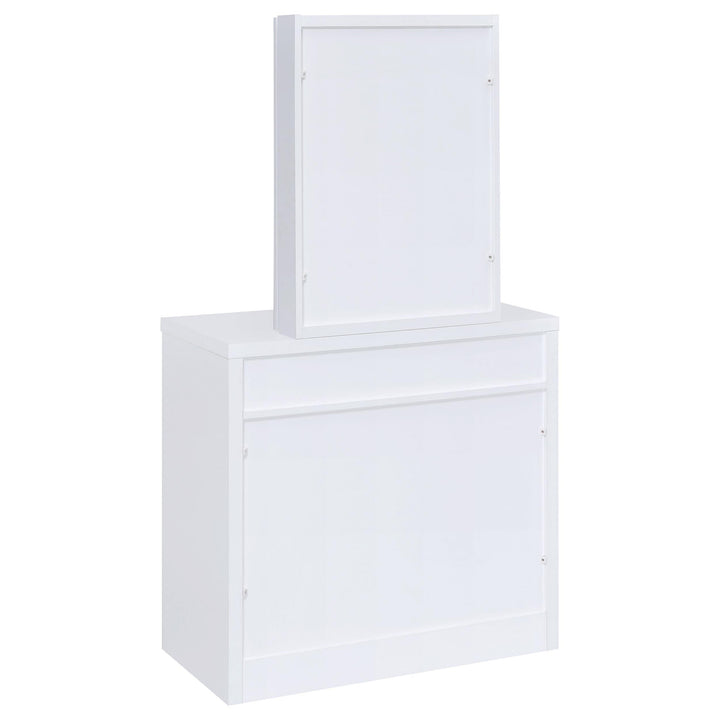 Coaster Furniture 300290 Harvey Vanity Set with Lift-Top Stool White