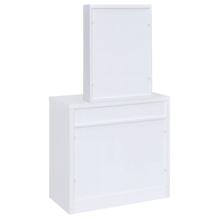 Harvey - Vanity Set With Lift - Top Stool - White