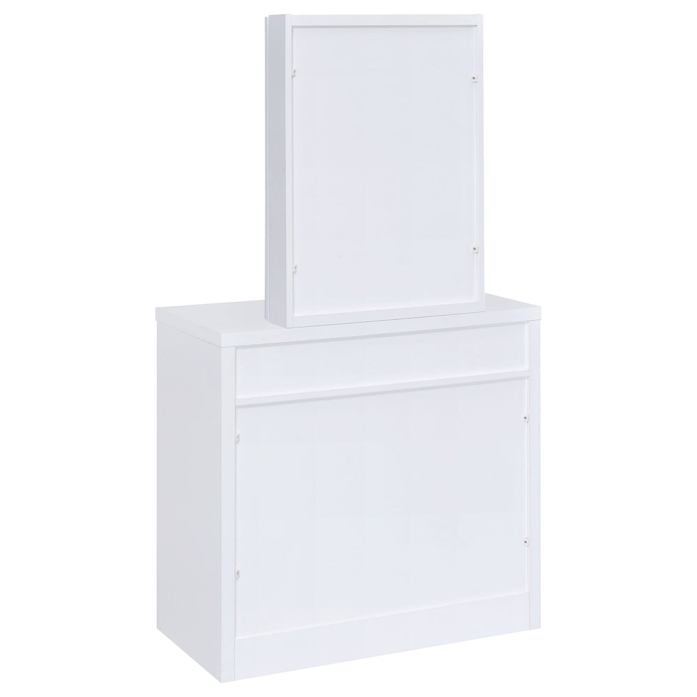 Harvey - Vanity Set With Lift - Top Stool - White
