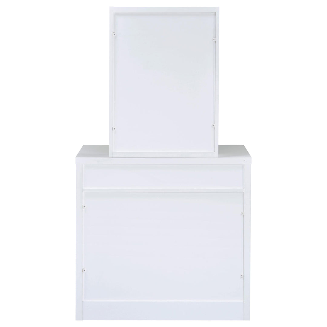 Coaster Furniture 300290 Harvey Vanity Set with Lift-Top Stool White