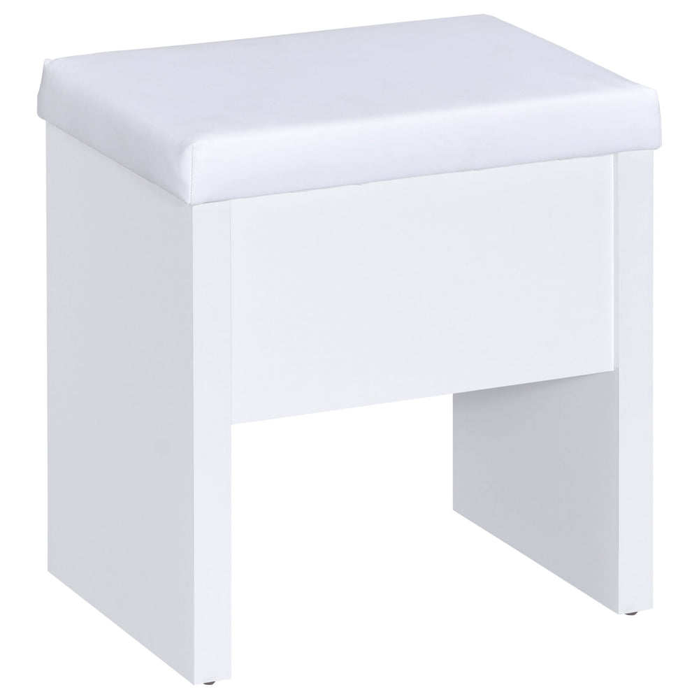 Harvey - Vanity Set With Lift - Top Stool - White