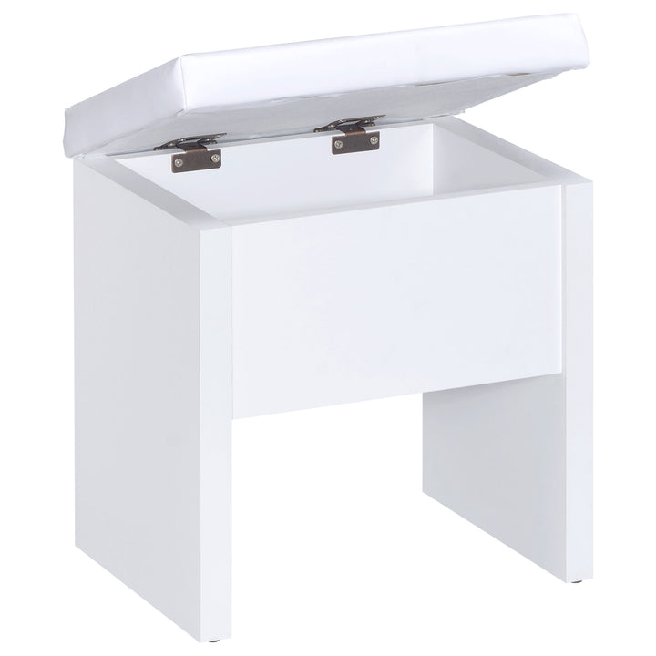Harvey - Vanity Set With Lift - Top Stool - White