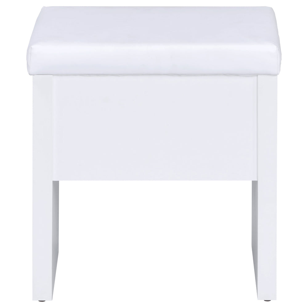 Harvey - Vanity Set With Lift - Top Stool - White
