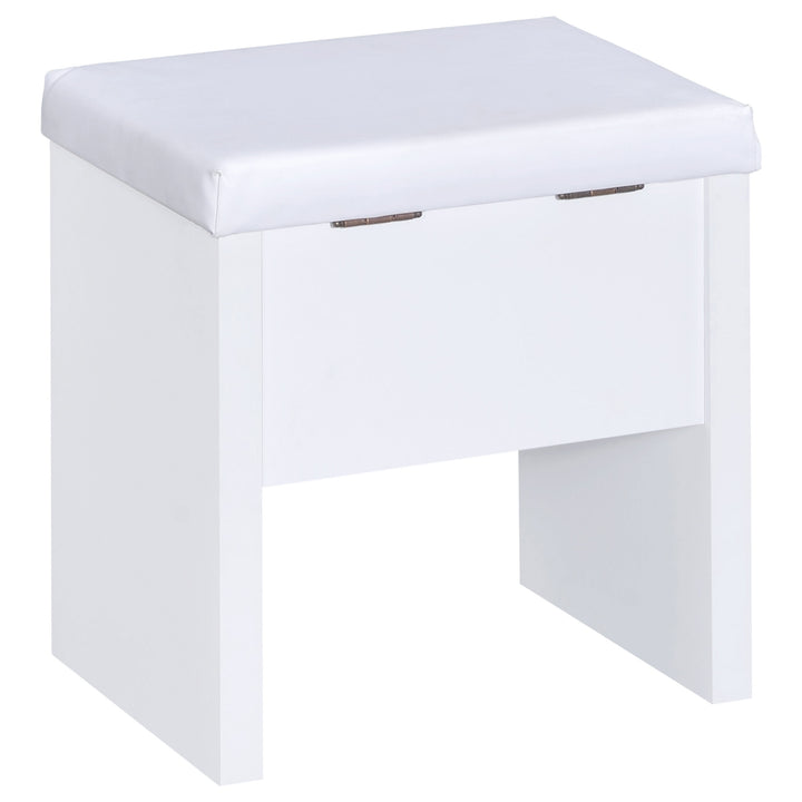 Harvey - Vanity Set With Lift - Top Stool - White