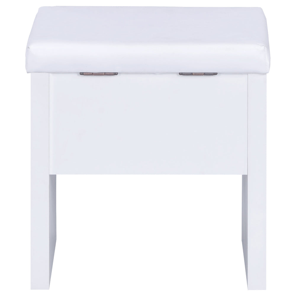 Harvey - Vanity Set With Lift - Top Stool - White