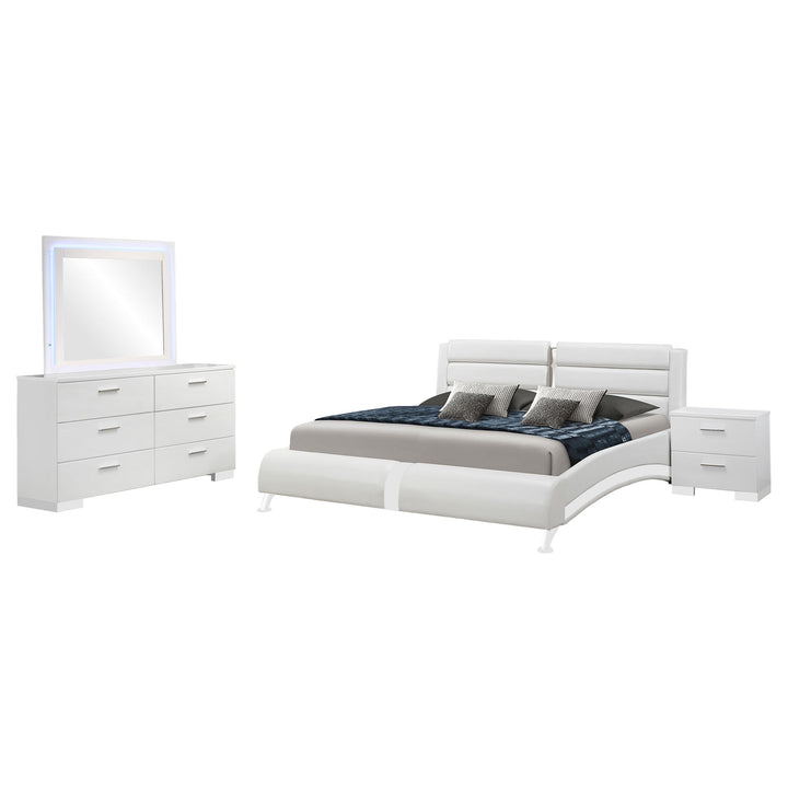 Coaster Furniture 300345Q-S4L Jeremaine 4-Piece Bedroom Set White