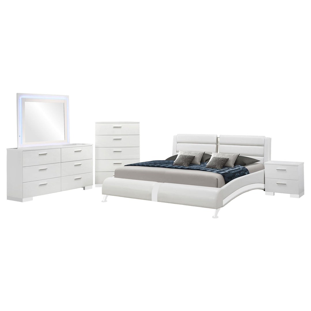 Coaster Furniture 300345Q-S5L Jeremaine 5-Piece Bedroom Set White