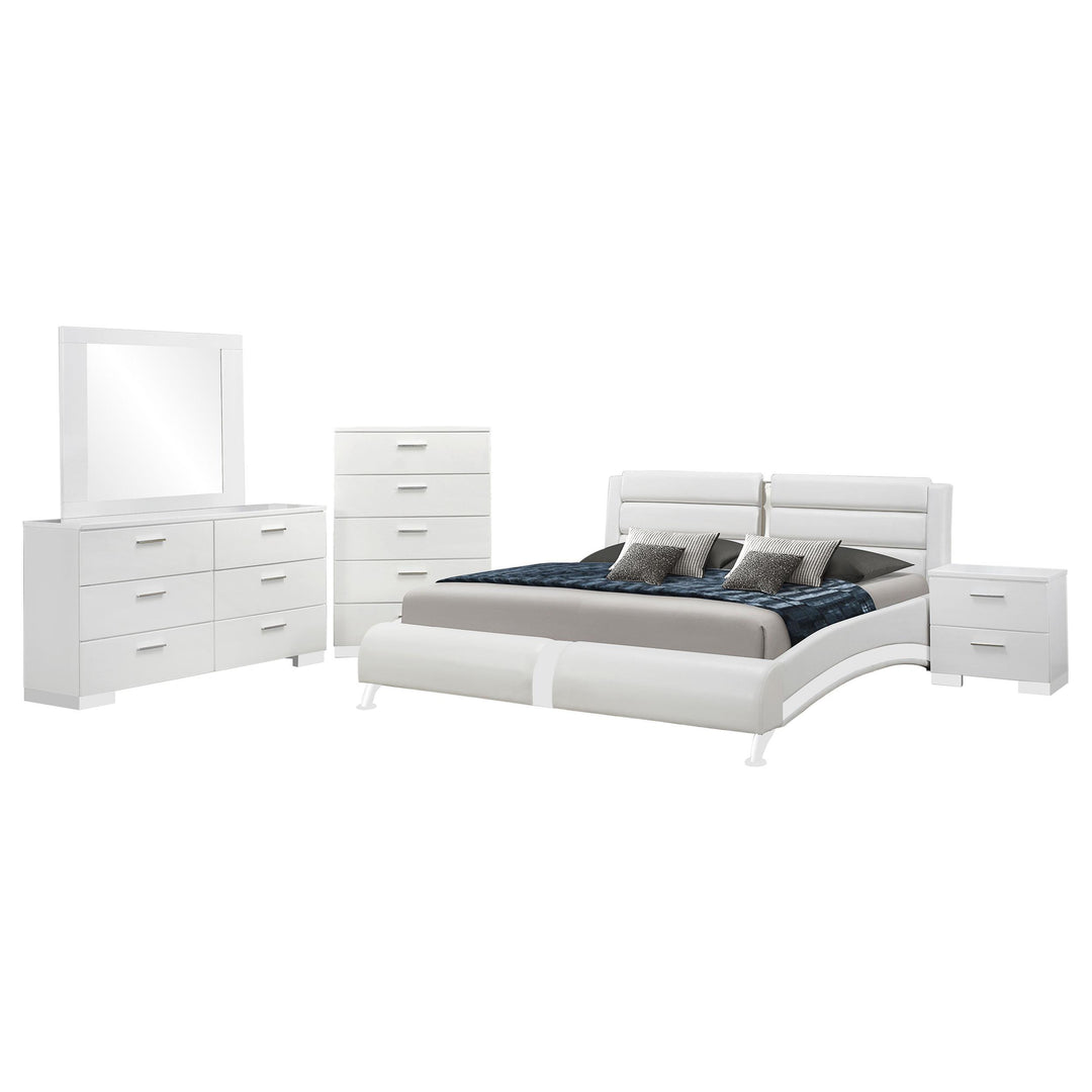 Coaster Furniture 300345Q-S5 Jeremaine 5-Piece Bedroom Set White