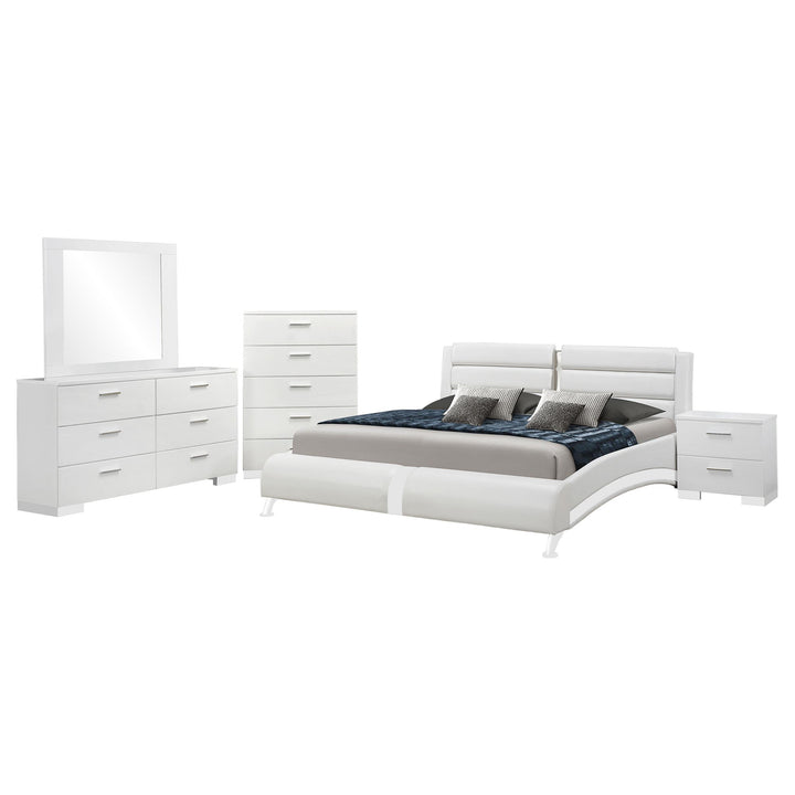 Coaster Furniture 300345Q-S5 Jeremaine 5-Piece Bedroom Set White