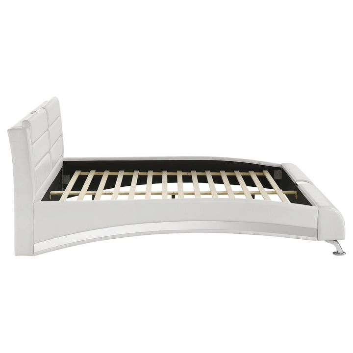 Coaster Furniture 300345Q Jeremaine Upholstered Queen Sleigh Bed White