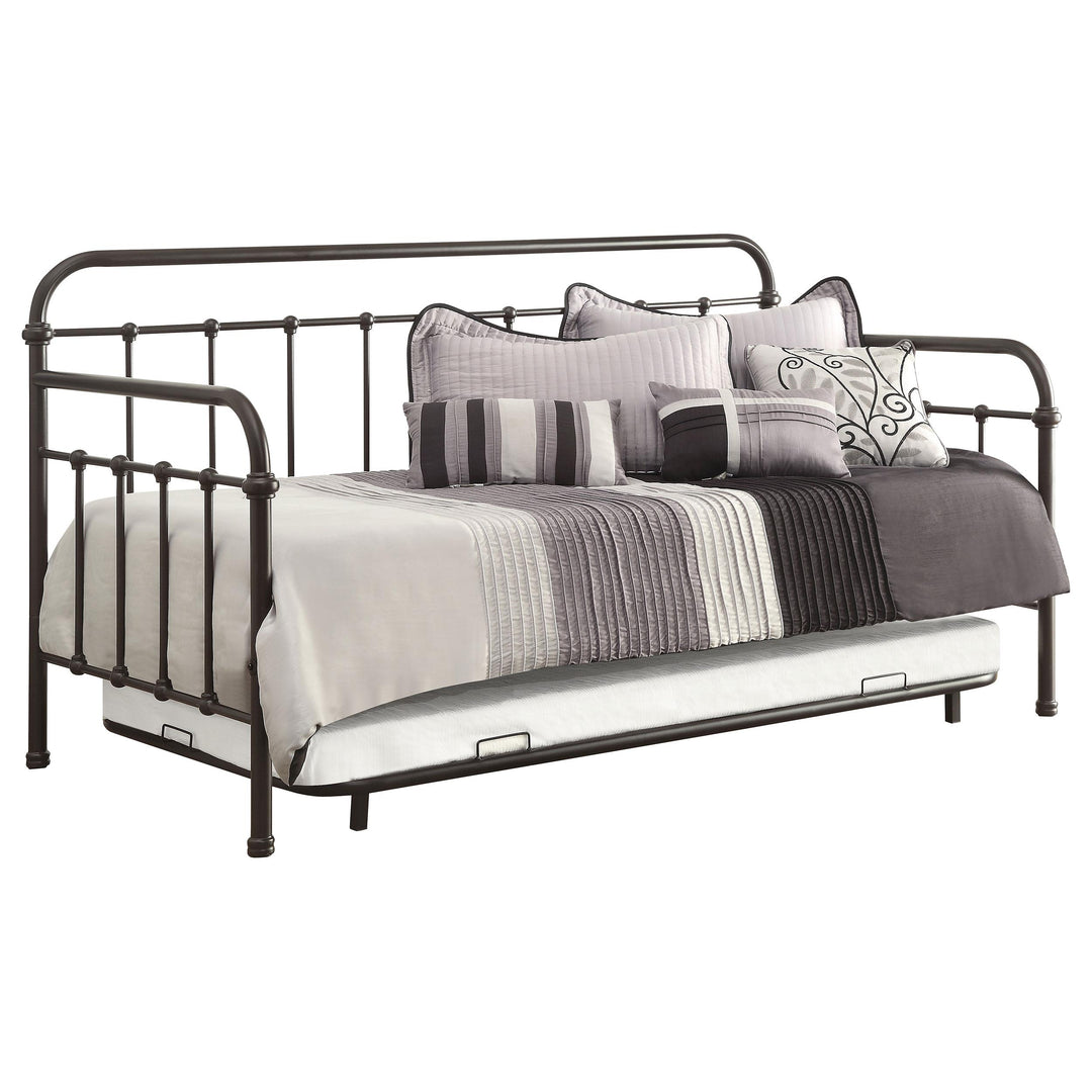 Coaster Furniture 300398 Livingston Metal Twin Daybed with Trundle Dark Bronze
