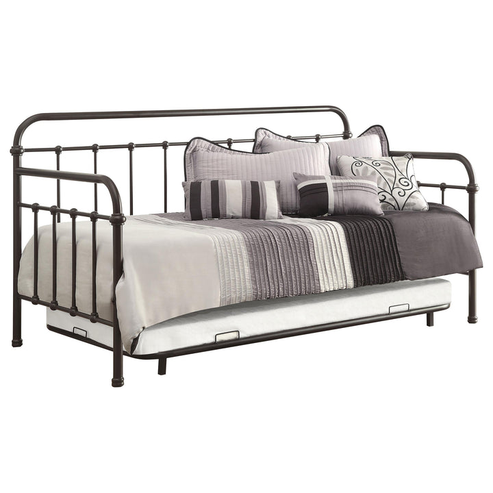 Coaster Furniture 300398 Livingston Metal Twin Daybed with Trundle Dark Bronze