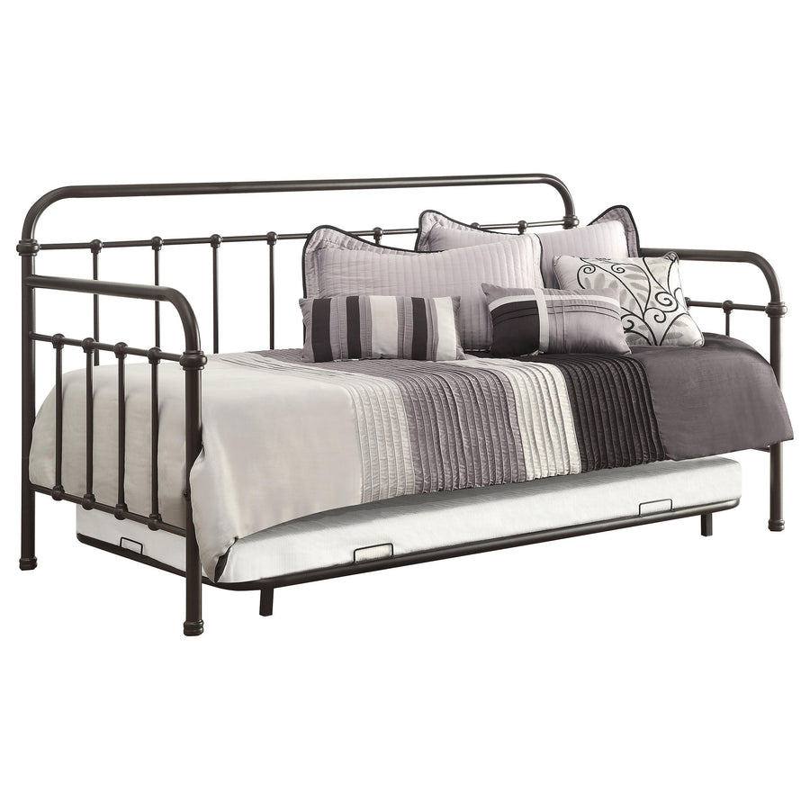 Coaster Furniture 300398 Livingston Metal Twin Daybed with Trundle Dark Bronze
