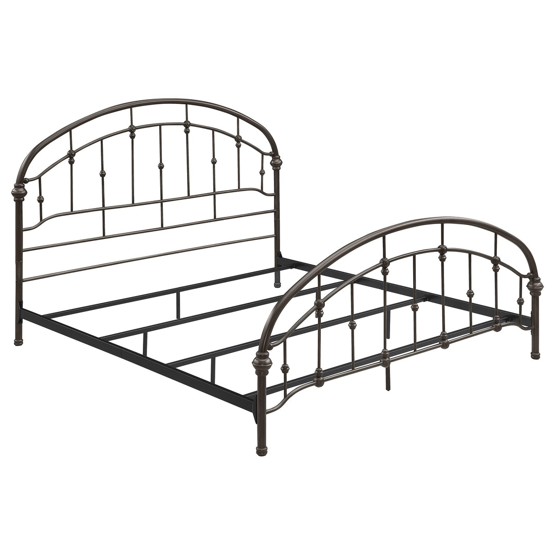 Coaster Furniture 300407KE Rowan Metal Eastern King Open Frame Bed Dark Bronze