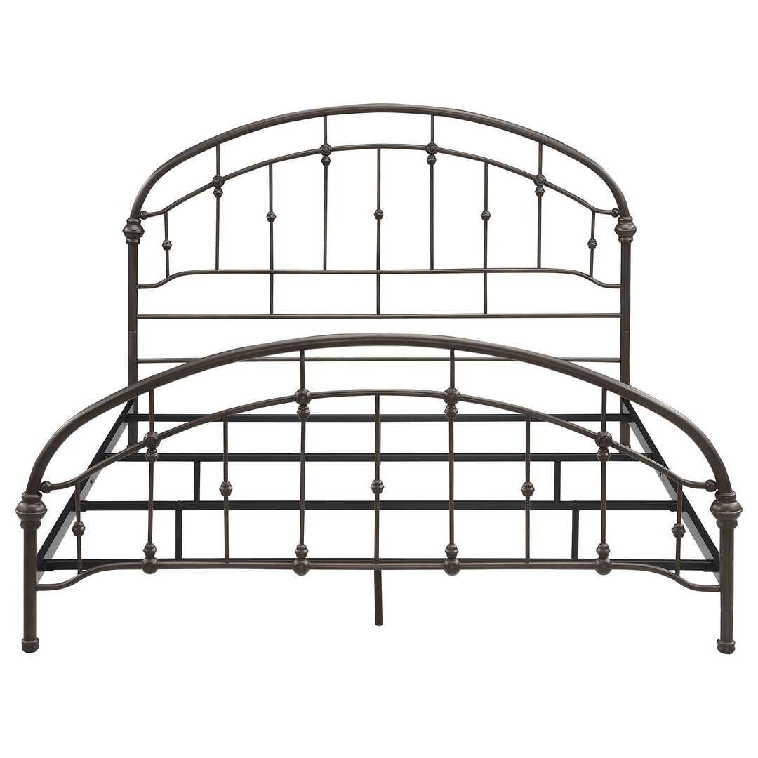 Coaster Furniture 300407KE Rowan Metal Eastern King Open Frame Bed Dark Bronze