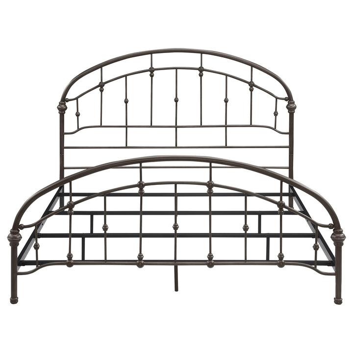 Coaster Furniture 300407KE Rowan Metal Eastern King Open Frame Bed Dark Bronze
