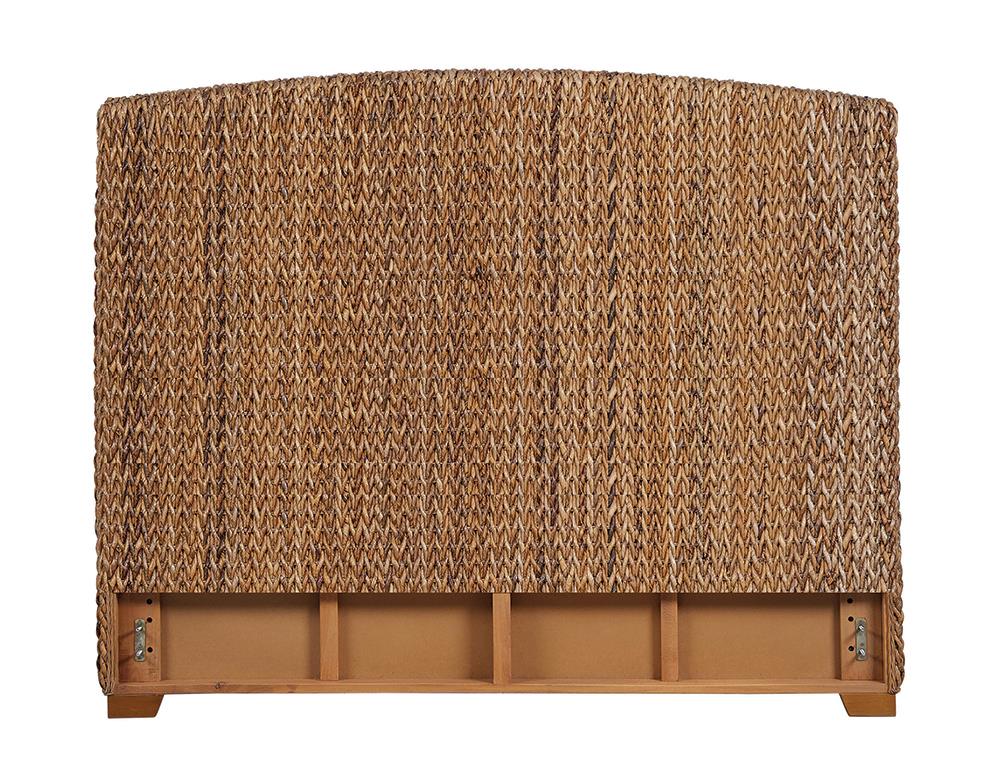 Coaster Furniture 300501KEB1 Laughton Woven Banana Leaf Eastern King Headboard Amber