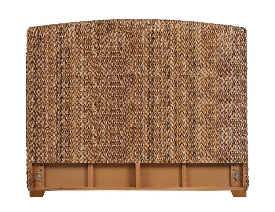 Coaster Furniture 300501QB1 Laughton Woven Banana Leaf Queen Panel Headboard Amber