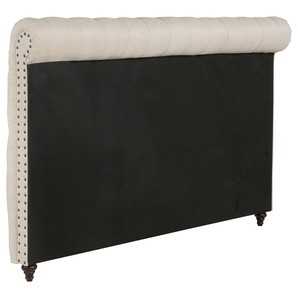 Devon - Upholstered Full Panel Headboard - Beige
