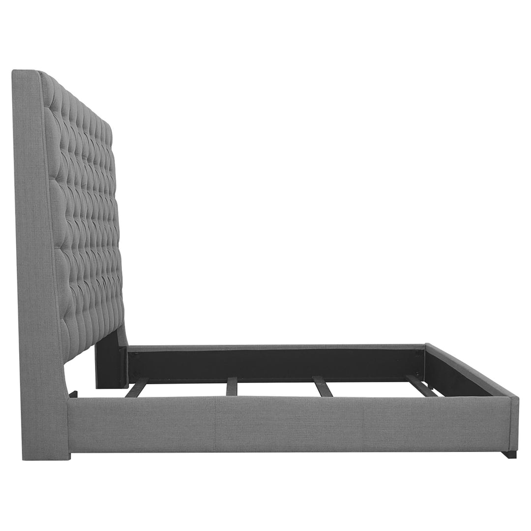 Coaster Furniture 300621KE Camille Upholstered Eastern King Panel Bed Grey