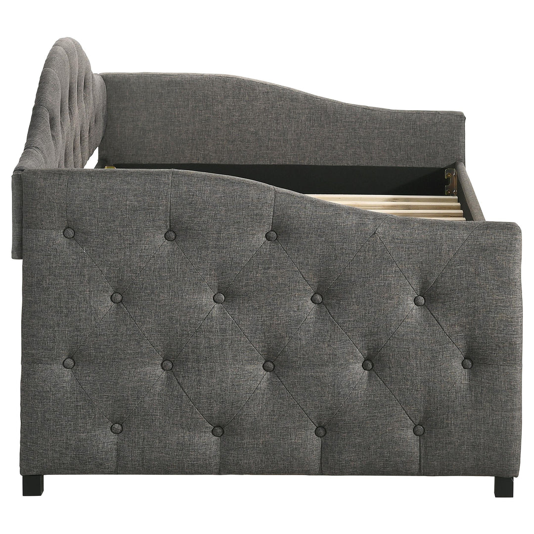 Coaster Furniture 300638 Sadie Upholstered Twin Daybed with Trundle Grey