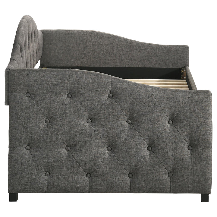 Coaster Furniture 300638 Sadie Upholstered Twin Daybed with Trundle Grey