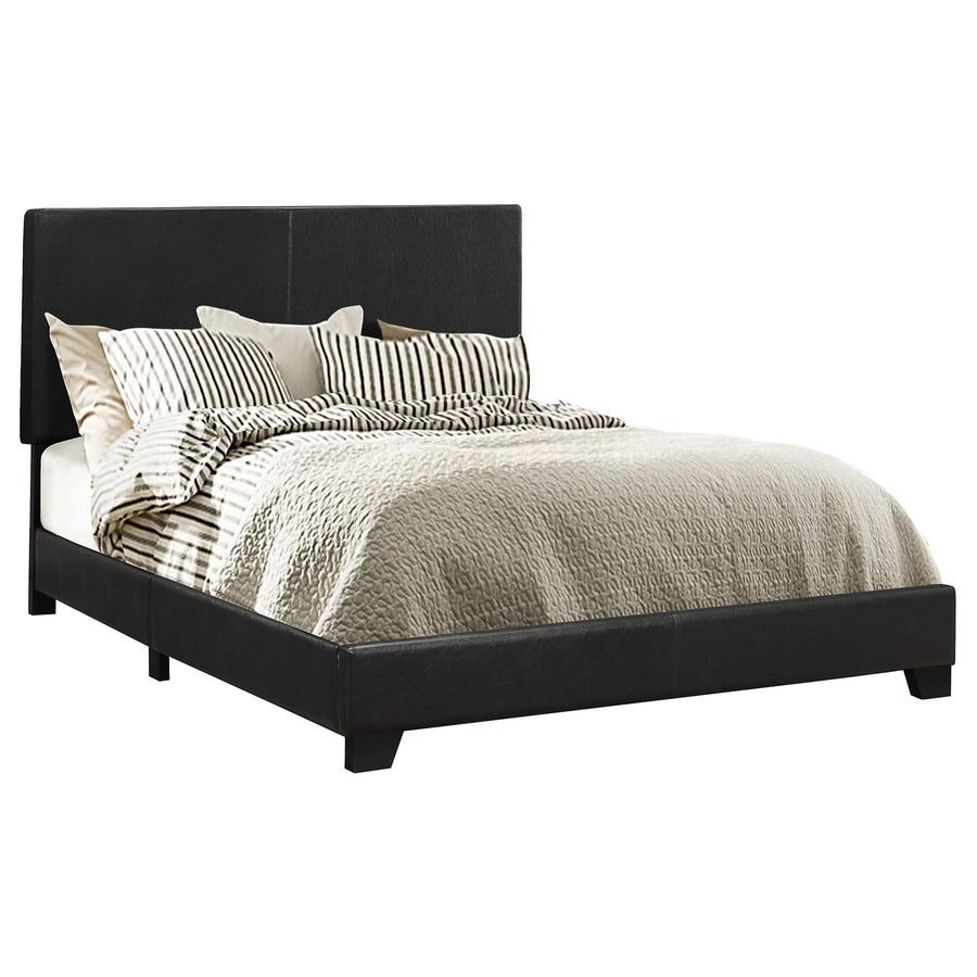 Coaster Furniture 300761F Dorian Faux Leather Upholstered Full Panel Bed Black