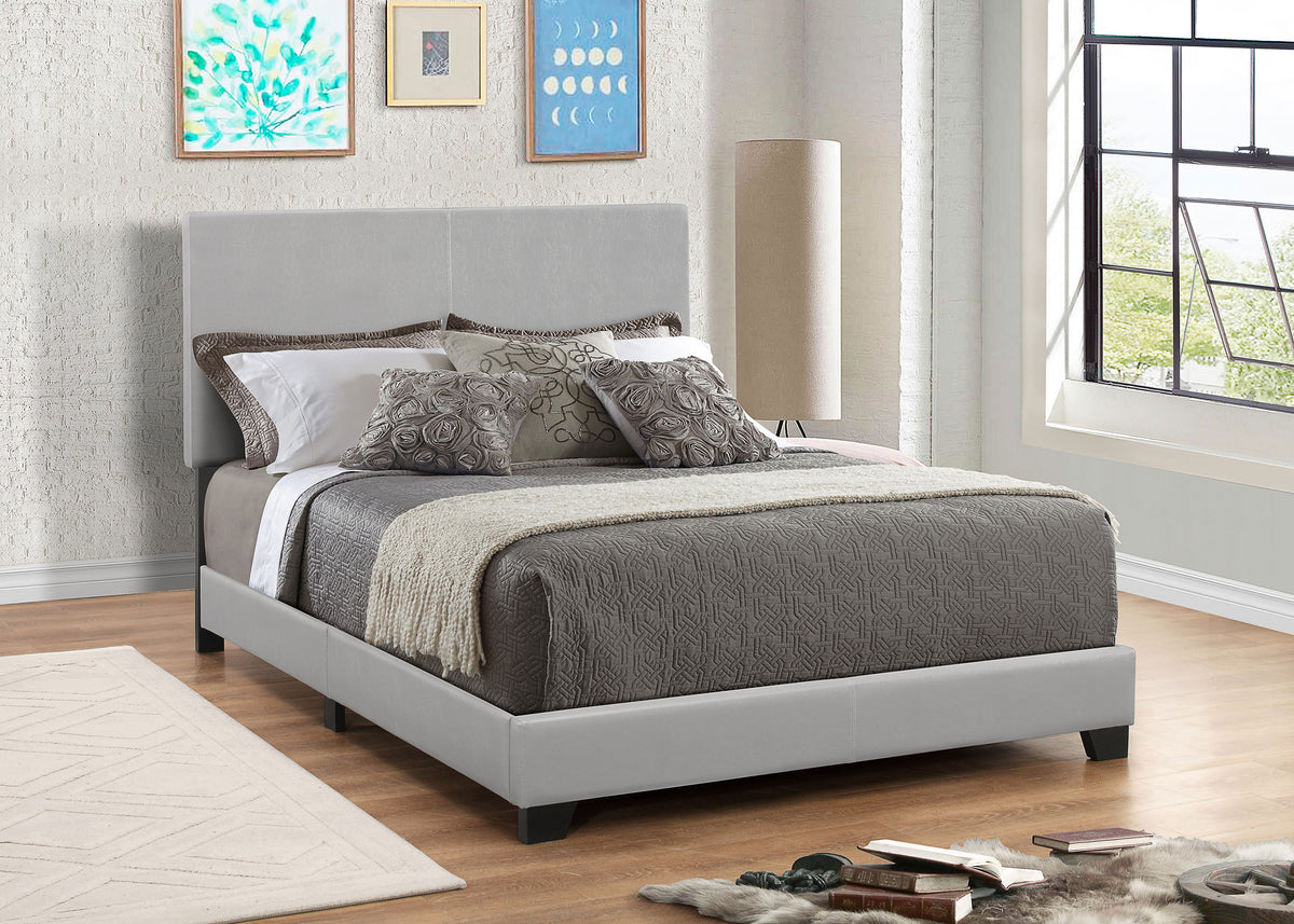 Dorian - Upholstered Queen Panel Bed - Gray