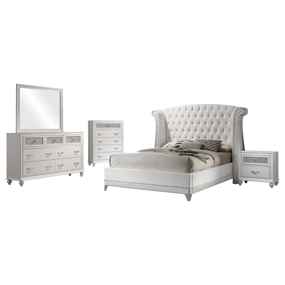 Coaster Furniture 300843Q-S5 Barzini 5-Piece Bedroom Set White