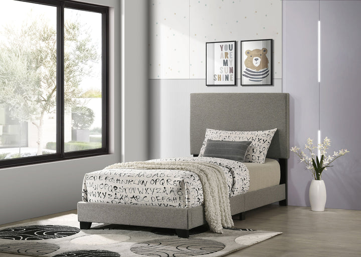 Dorian - Fabric Upholstered Twin Panel Bed - Taupe