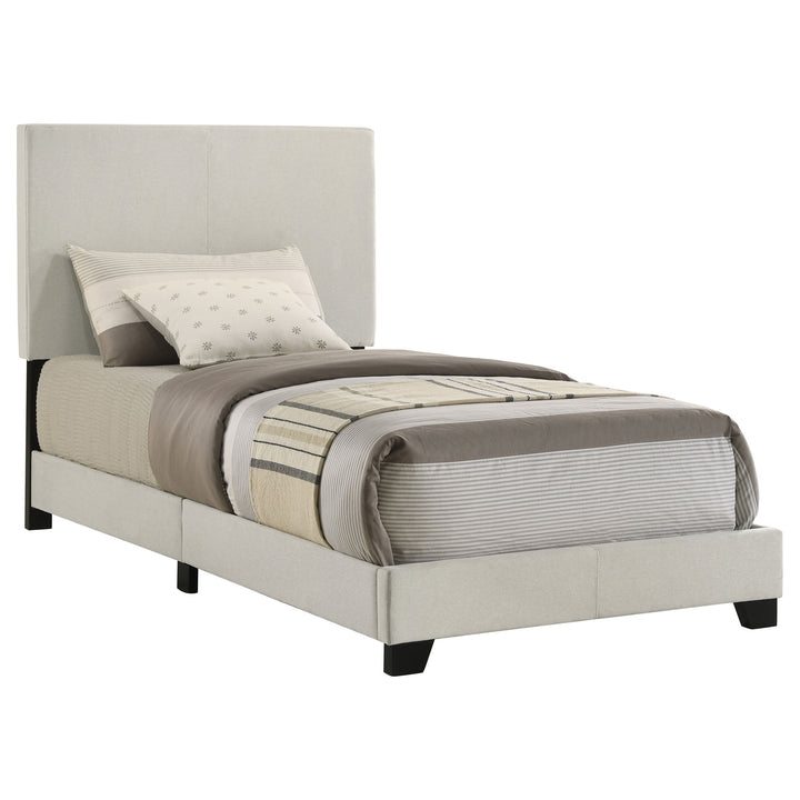Dorian - Fabric Upholstered Twin Panel Bed - Cream