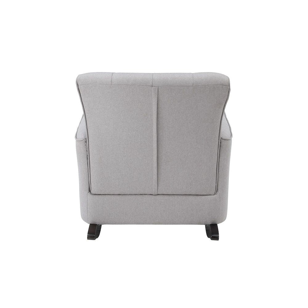Denzell - Rocking Chair - Light Gray Linen