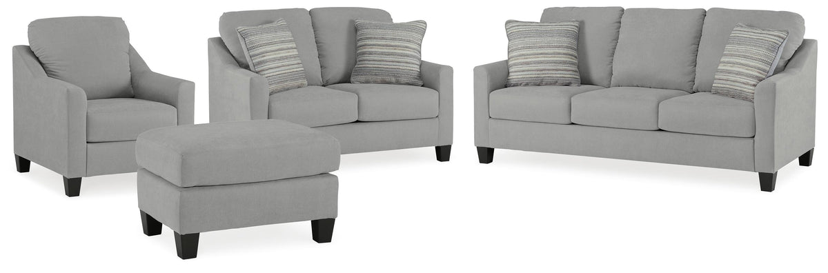 Adlai Sofa, Loveseat, Chair and Ottoman - Shadow (1)
