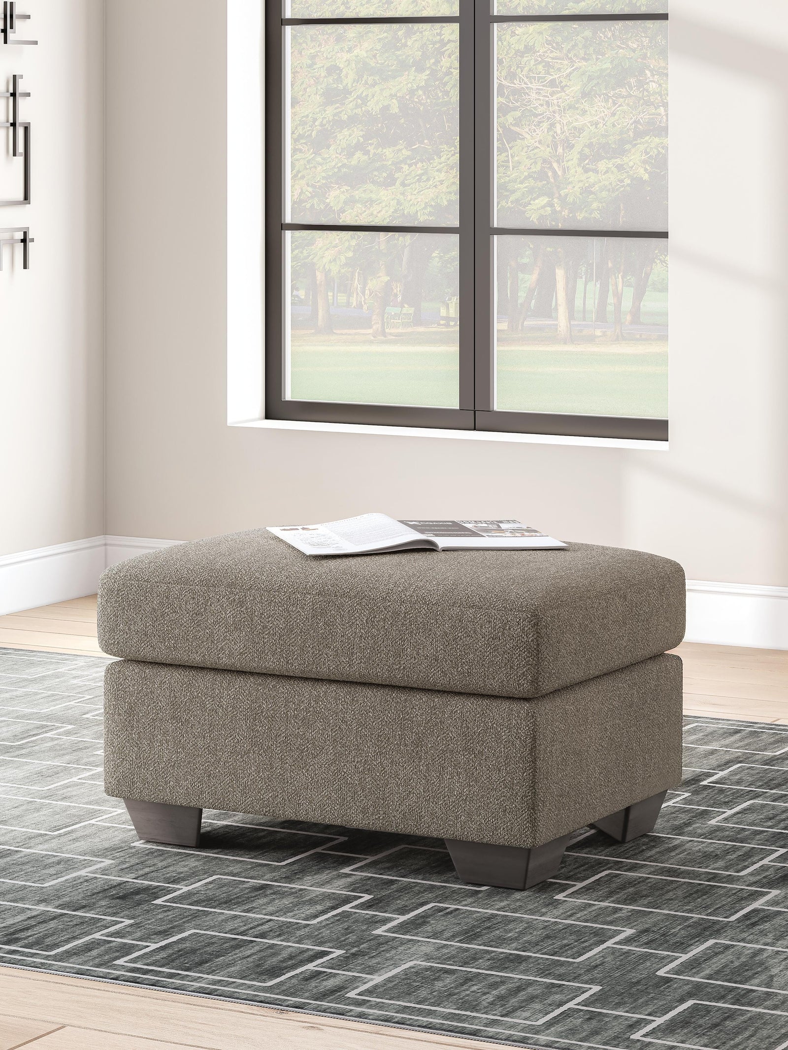 Triston-Peaks Ottoman - Beige (2)