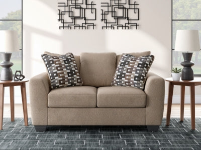 Triston-Peaks Loveseat - Beige