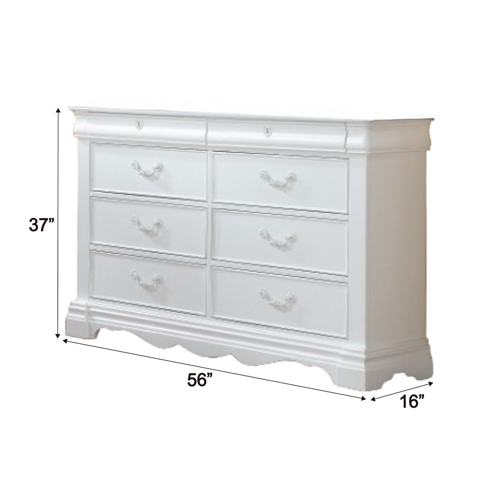 Estrella Dresser in White - dimensions
