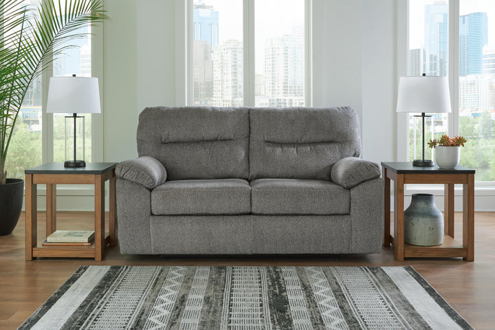 Bindura Glider Loveseat - Dark Gray (2)