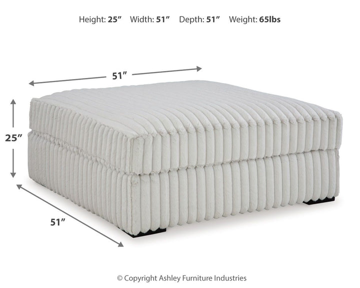 Stupendous - Oversized Accent Ottoman - Alloy