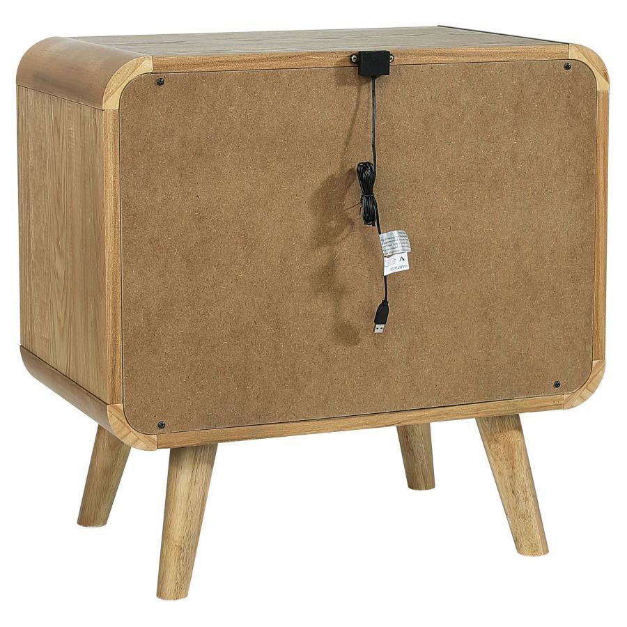 Robyn - 2-Drawer Nightstand Bedside Table - Light Ash